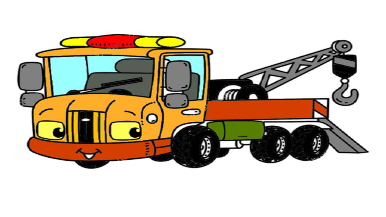 Free Tow Trucks Coloring Laptop Game Online No Login