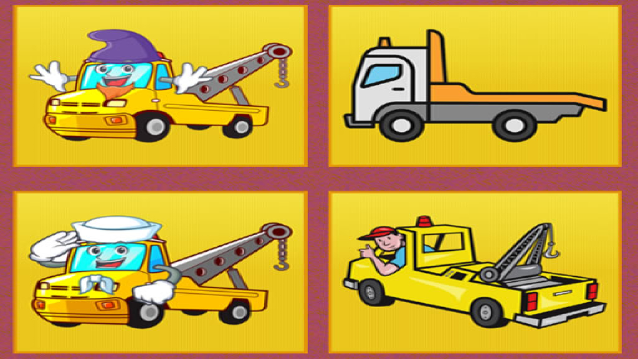 Play Tow Trucks Memory Android Game