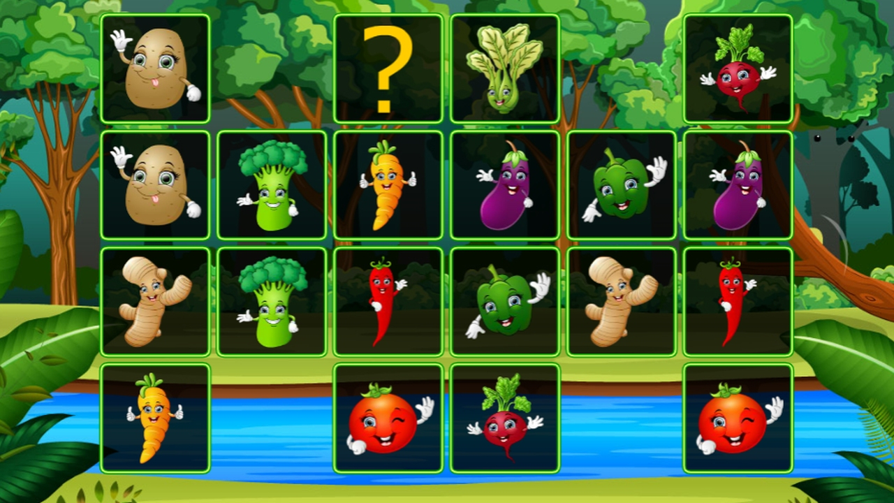 Free Vegetable Cards Match Android Online