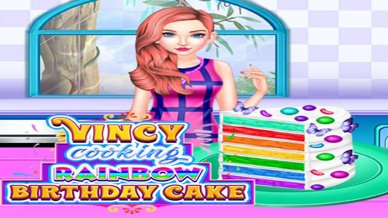 Play Vincy Cooking Rainbow Birthday Cake Online No Download