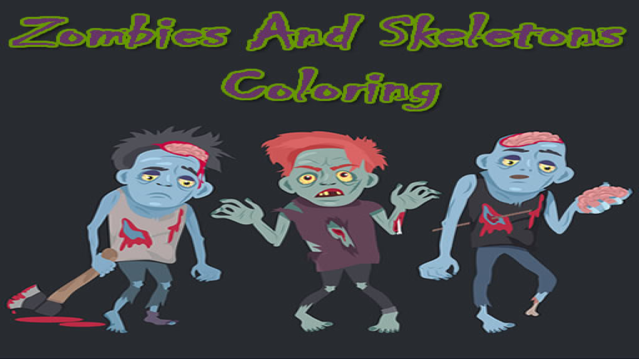 Free Zombies And Skeletons Coloring Game Play Online No Login