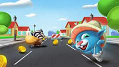 Free Play Blue Mushroom Cat Run Game Now Online iOS
