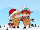 Free Cute Christmas Bull Difference Game For Free