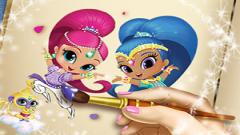 Free Shimmer and Shine Coloring Book Phone Online Game Now