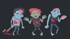 Free Zombies And Skeletons Coloring Game Play Online